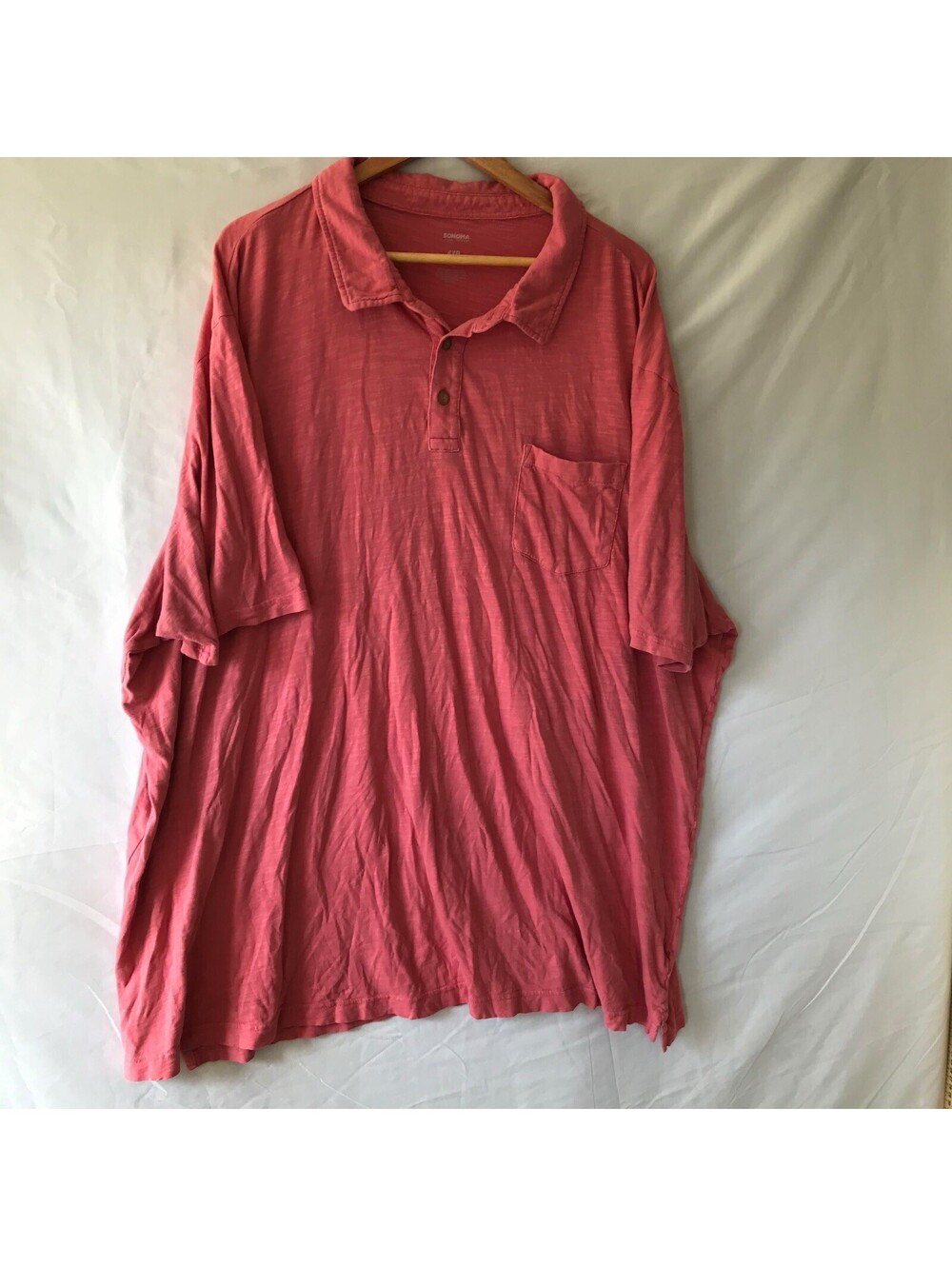 Sonoma Top 4XB Pink Coral Slub Cotton Boxy Casual Comfort NWOT
